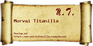 Morvai Titanilla névjegykártya